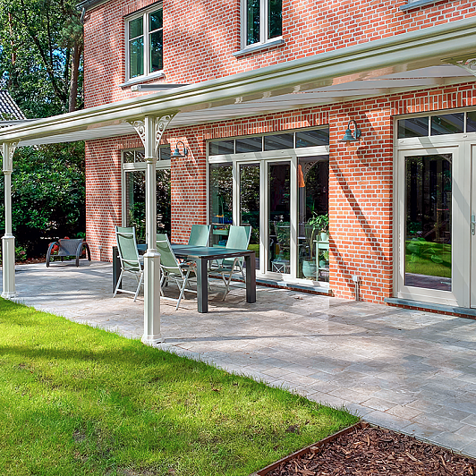 V918 - Purbeck terrasoverkapping met verandazonwering