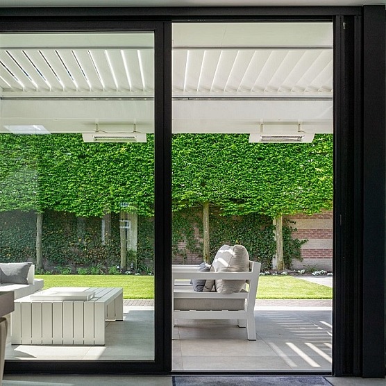 Lamellendak inbouw wit waterdicht terrasoverkapping pergola resize